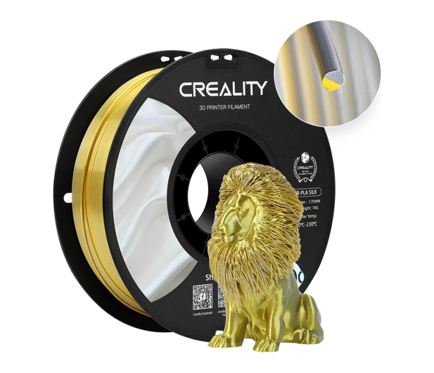 CREALITY Filament CR-Silk PLA  (Złoto-srebrny) - 1340709 - zdjęcie